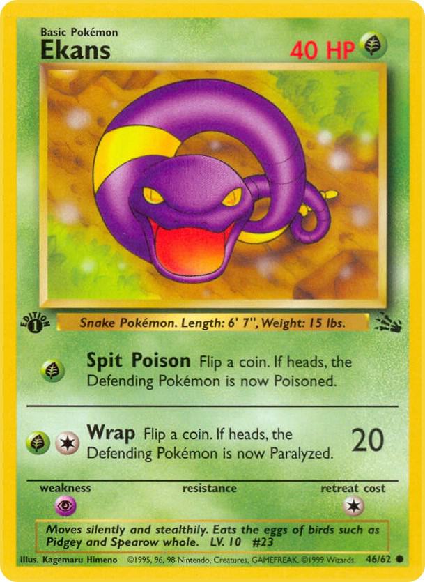 Ekans 46/62 (Fossil)  - 1st Edition | Good Games Adelaide SA