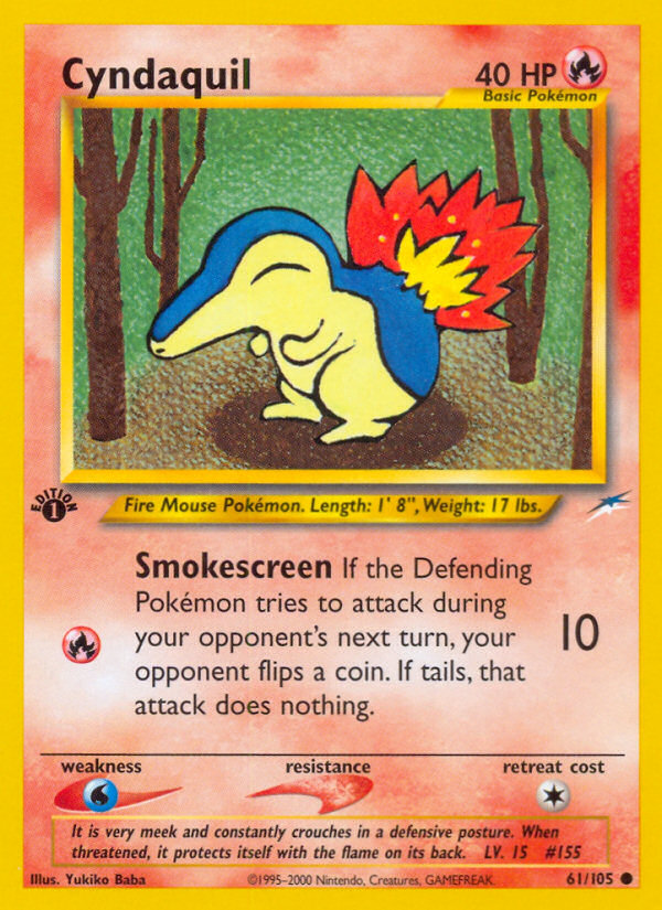 Cyndaquil (61/105) [Neo Destiny 1st Edition] | Good Games Adelaide SA