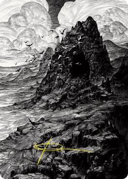 Mountain Art Card Gold Stamped Signature 80 (Art Series: Innistrad: Crimson Vow)  | Good Games Adelaide SA