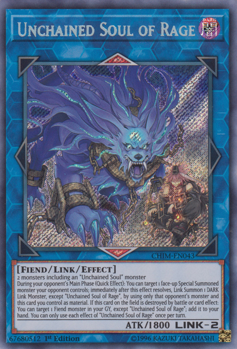Unchained Soul of Rage [CHIM-EN043] Secret Rare | Good Games Adelaide SA
