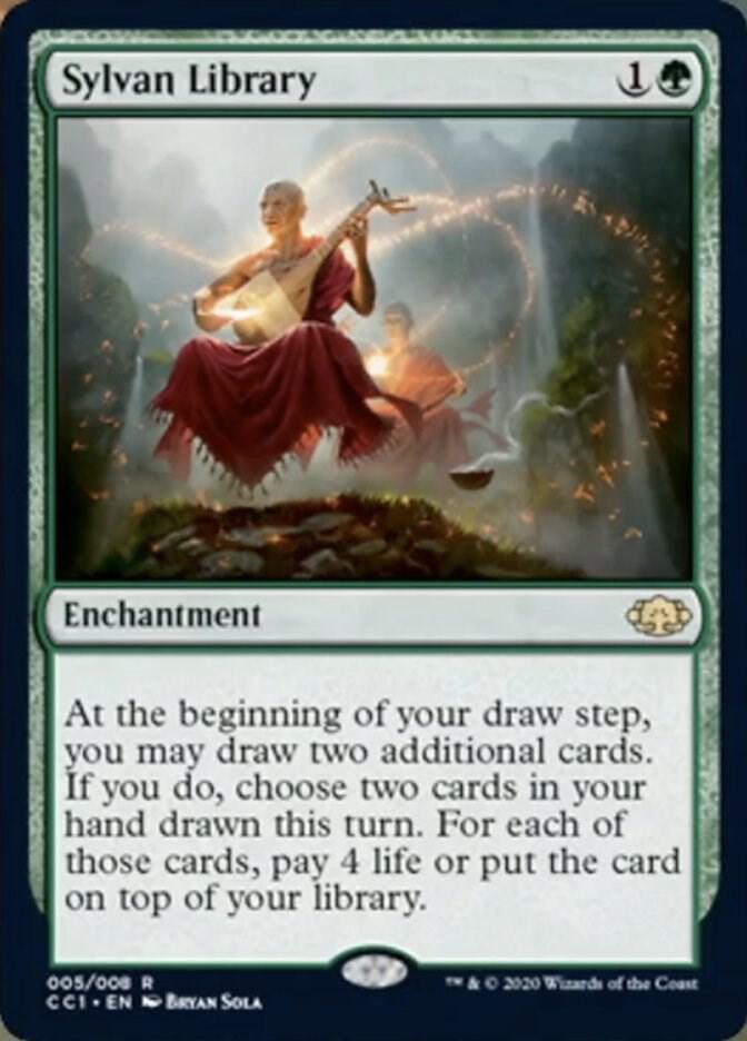 Sylvan Library 5 (Commander Collection: Green)  - Foil | Good Games Adelaide SA
