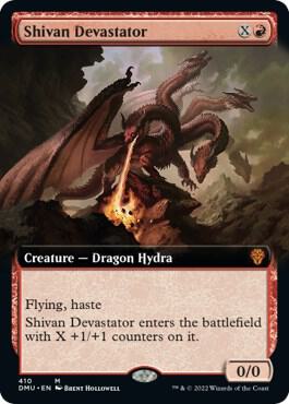 Shivan Devastator Extended Art 410 (Dominaria United)  | Good Games Adelaide SA