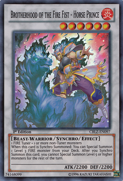 Brotherhood of the Fire Fist - Horse Prince [CBLZ-EN097] Super Rare | Good Games Adelaide SA