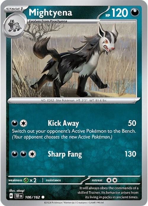 Mightyena 106/162 (SV05: Temporal Forces)  - Reverse Holofoil | Good Games Adelaide SA