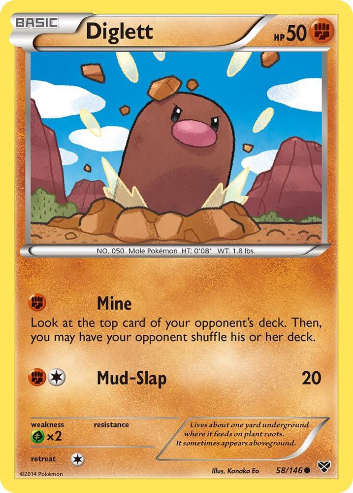 Diglett 58/146 (XY Base Set)  | Good Games Adelaide SA
