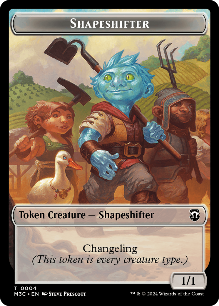 Shapeshifter (0004) // Copy Double-Sided Token [Modern Horizons 3 Commander Tokens] | Good Games Adelaide SA