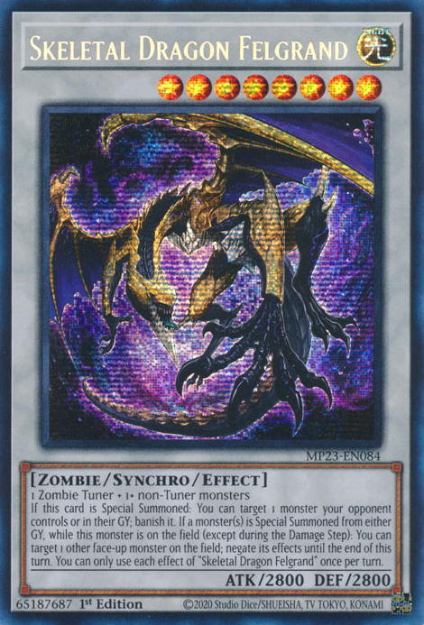 Skeletal Dragon Felgrand [MP23-EN084] Prismatic Secret Rare | Good Games Adelaide SA