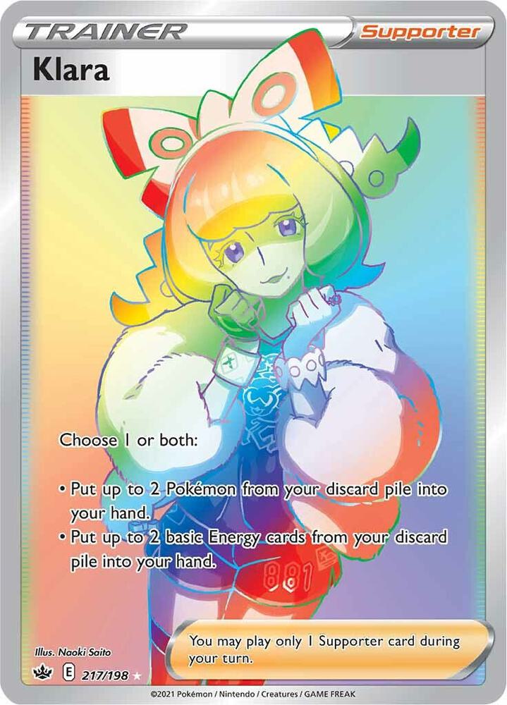 Klara Secret 217/198 (SWSH06: Chilling Reign)  - Holofoil | Good Games Adelaide SA