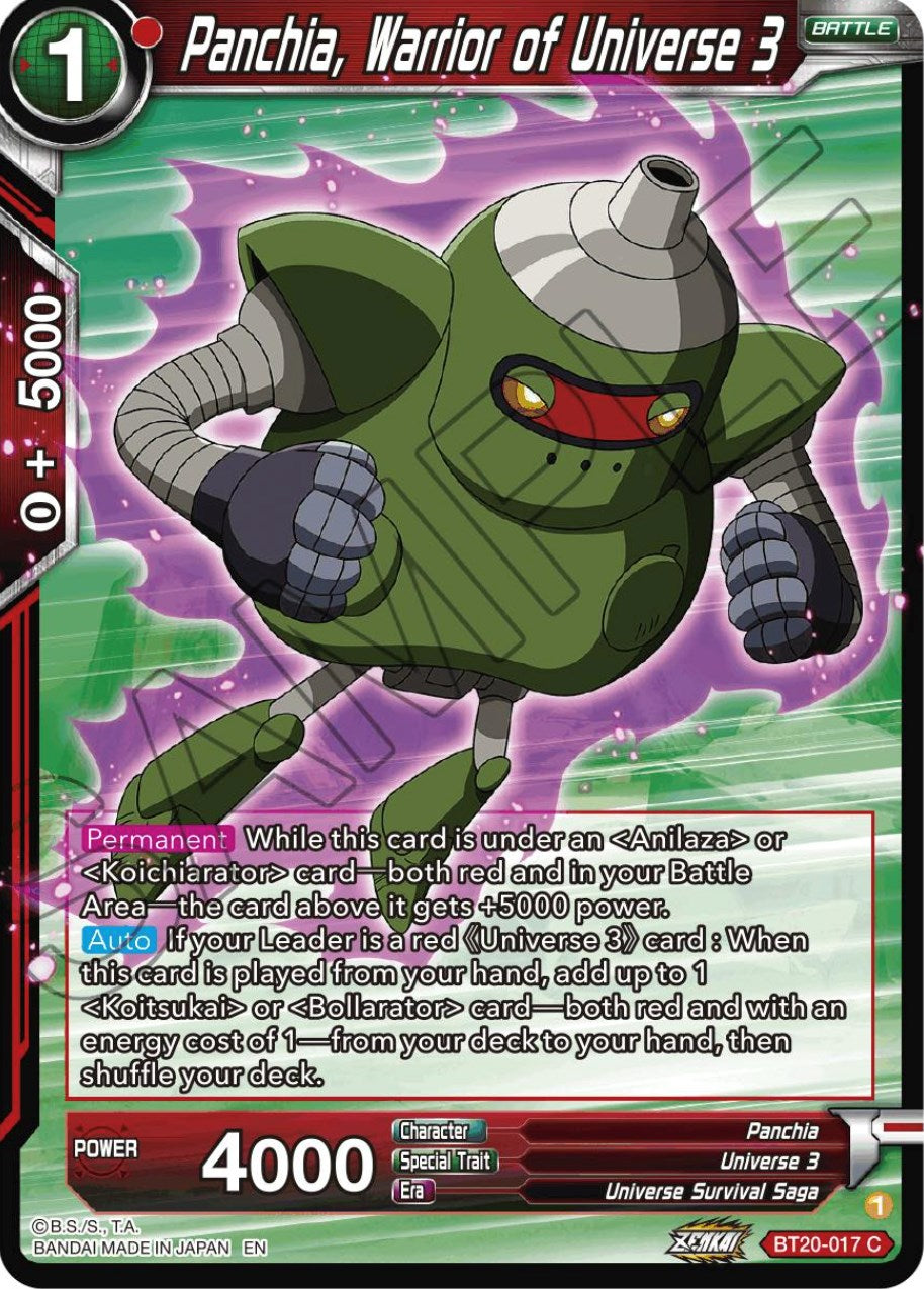 Panchia, Warrior of Universe 3 (BT20-017) [Power Absorbed] | Good Games Adelaide SA