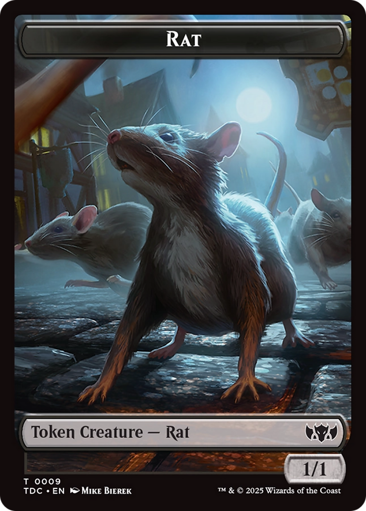 Human // Rat Double-Sided Token [Tarkir: Dragonstorm Commander Tokens] | Good Games Adelaide SA