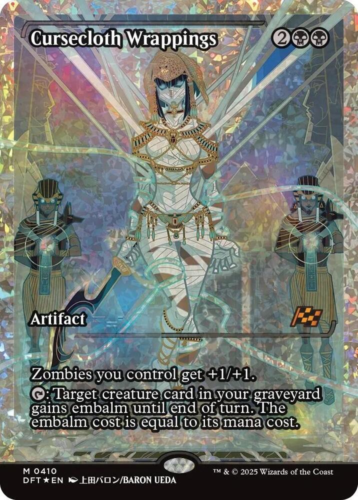 Cursecloth Wrappings Showcase Fracture Foil 410 (Aetherdrift)  - Showcase Fracture Foil | Good Games Adelaide SA