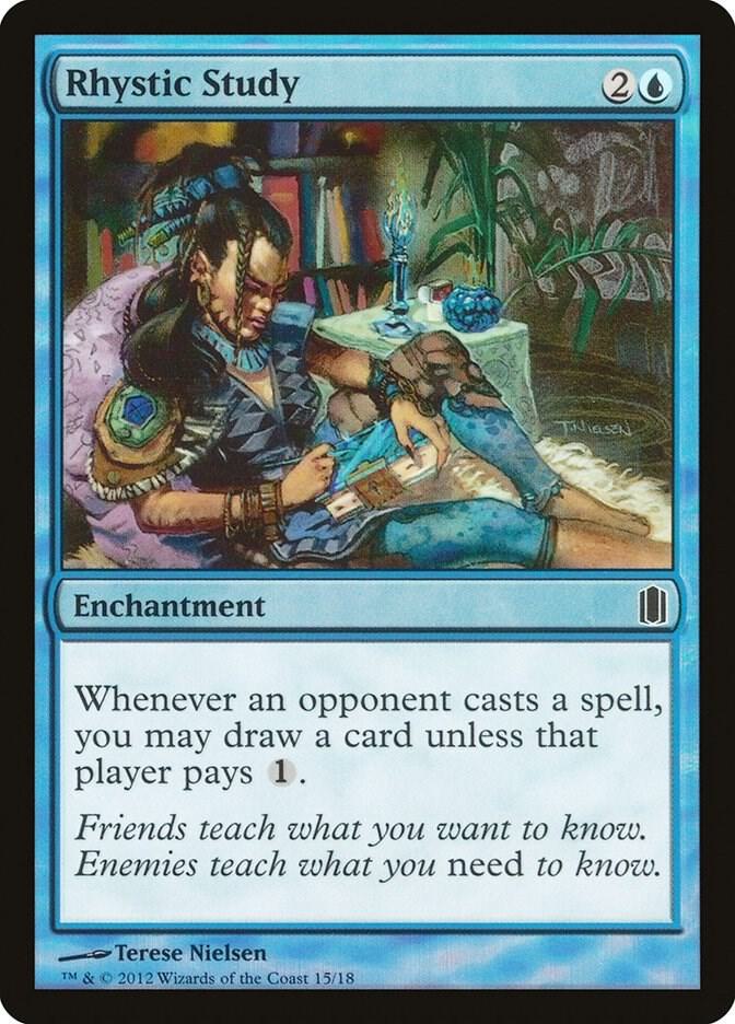 Rhystic Study 15 (Commander's Arsenal)  - Foil | Good Games Adelaide SA