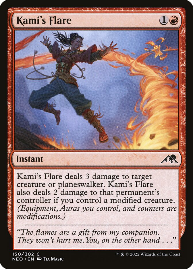 Kami's Flare 150 (Kamigawa: Neon Dynasty)  - Foil | Good Games Adelaide SA