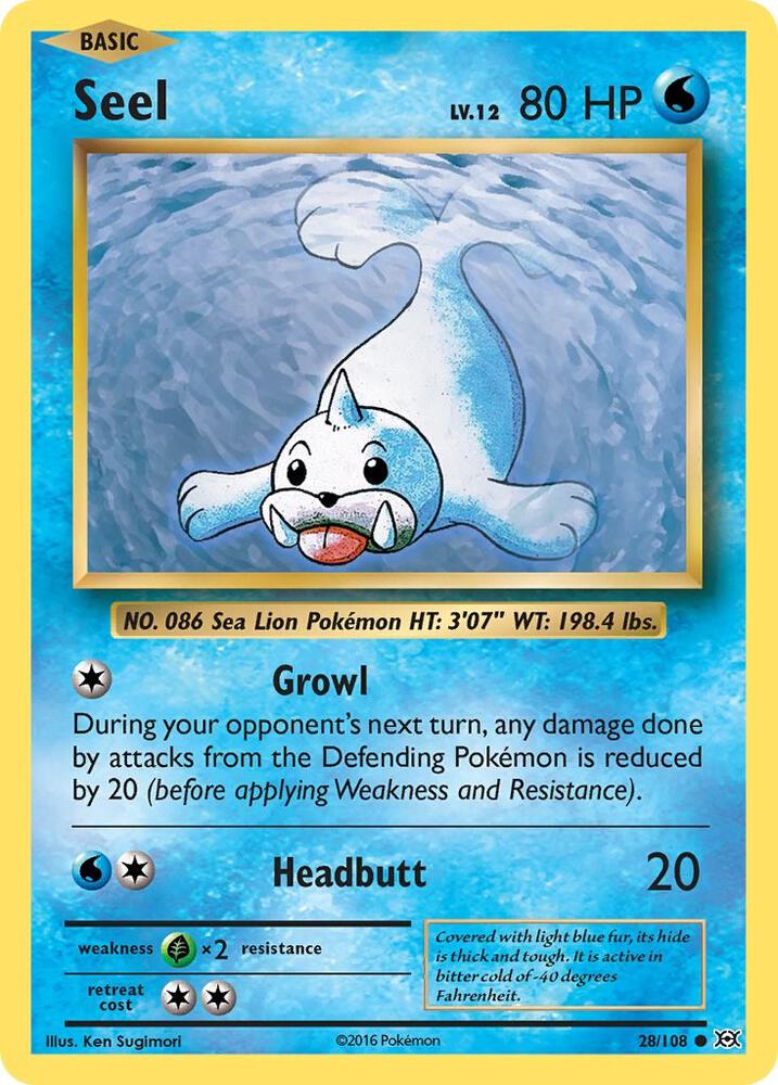 Seel 28/108 (XY - Evolutions)  | Good Games Adelaide SA