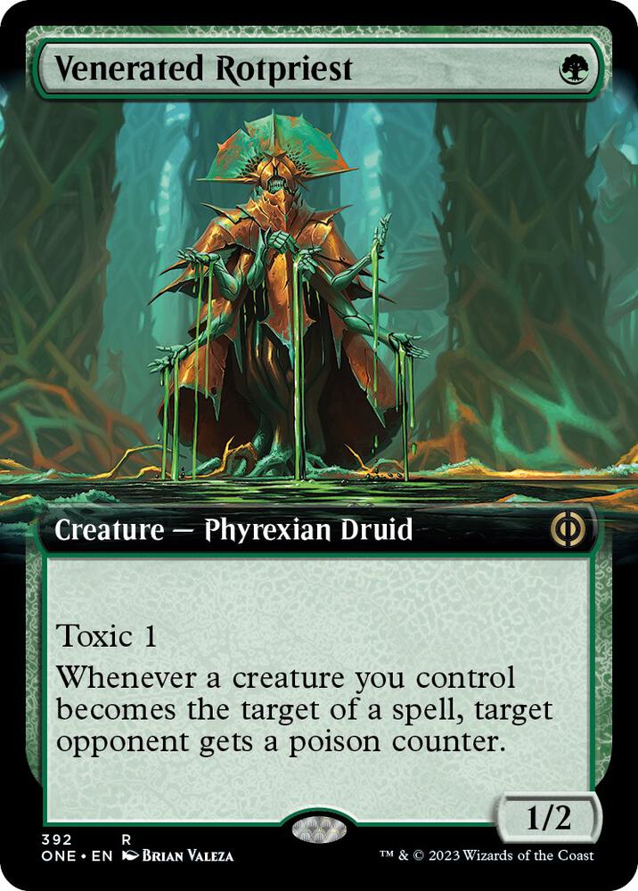 Venerated Rotpriest 392 (Phyrexia: All Will Be One)  - Extended Art | Good Games Adelaide SA