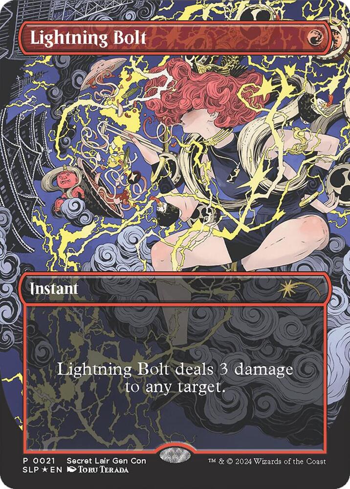 Lightning Bolt 21 (Secret Lair Showdown)  - Borderless Foil | Good Games Adelaide SA
