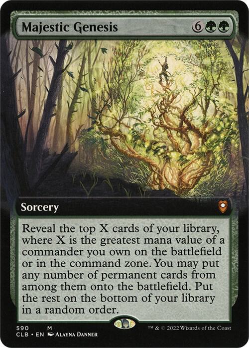 Majestic Genesis Extended Art 590 (Commander Legends: Battle for Baldur's Gate)  - Foil | Good Games Adelaide SA