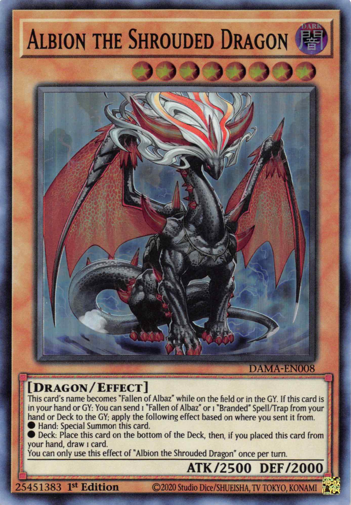 Albion the Shrouded Dragon [DAMA-EN008] Super Rare | Good Games Adelaide SA