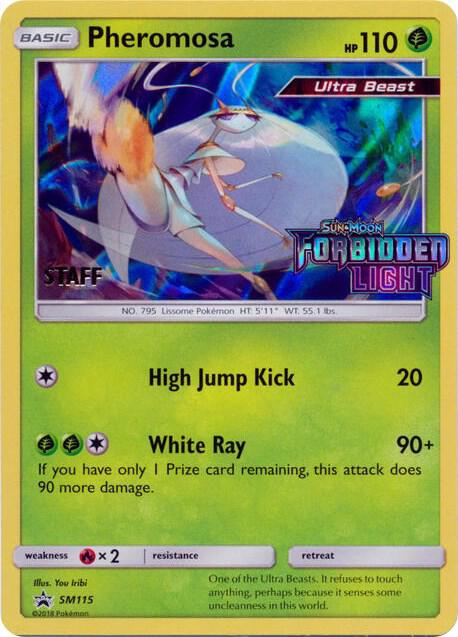 Pheromosa Prerelease Staff SM115 (SM Promos)  - Holofoil | Good Games Adelaide SA