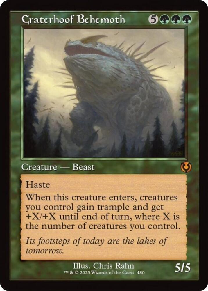 Craterhoof Behemoth Retro Frame 480 (Innistrad Remastered)  - Retro | Good Games Adelaide SA
