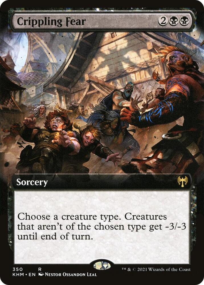 Crippling Fear 350 (Kaldheim)  - Extended Art Foil | Good Games Adelaide SA