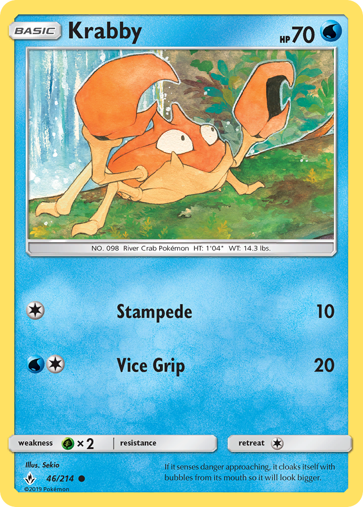 Krabby (46/214) [Sun & Moon: Unbroken Bonds] | Good Games Adelaide SA