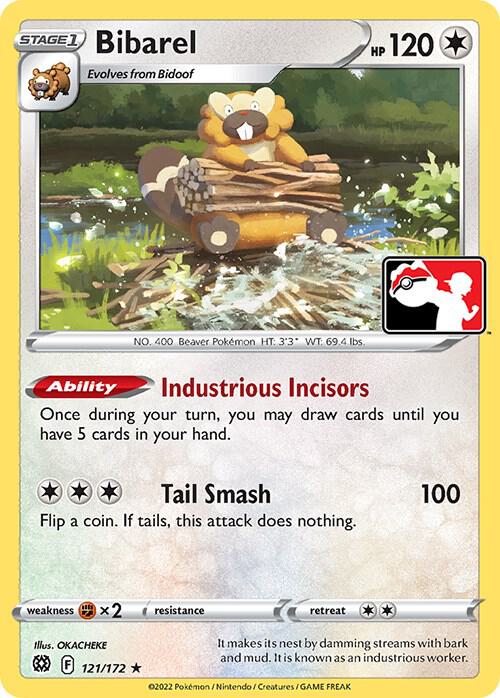 Bibarel Series 2/3 121/172 (Prize Pack Series Cards)  - Holofoil | Good Games Adelaide SA