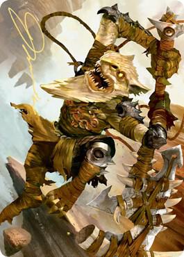 Teeterpeak Ambusher Art Card Gold Stamped Signature 67 (Art Series: Zendikar Rising)  | Good Games Adelaide SA