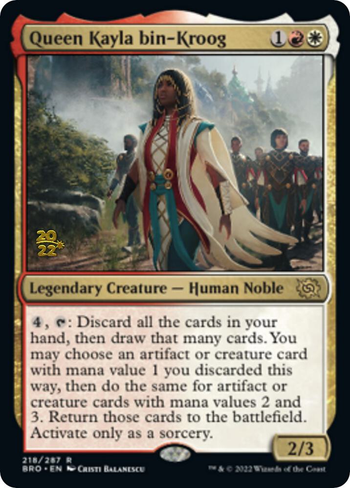 Queen Kayla bin Kroog 218 (Prerelease Cards)  - Foil | Good Games Adelaide SA