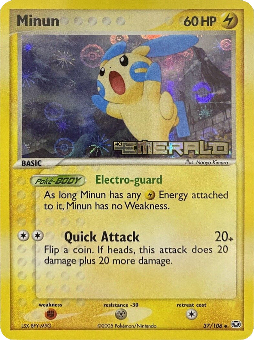 Minun (37/106) (Stamped) [EX: Emerald] | Good Games Adelaide SA