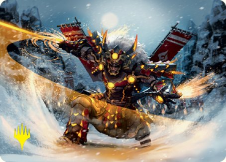 Asari Captain Art Card (Gold-Stamped Signature) [Kamigawa: Neon Dynasty Art Series] | Good Games Adelaide SA