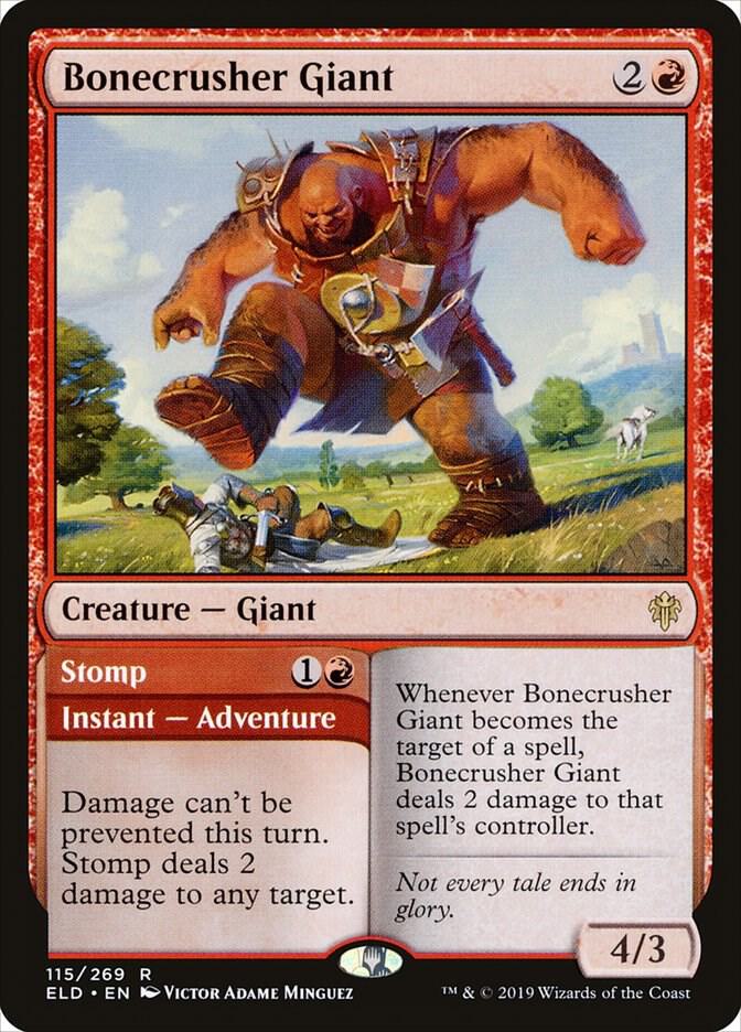 Bonecrusher Giant // Stomp 115 (Throne of Eldraine)  - Foil | Good Games Adelaide SA