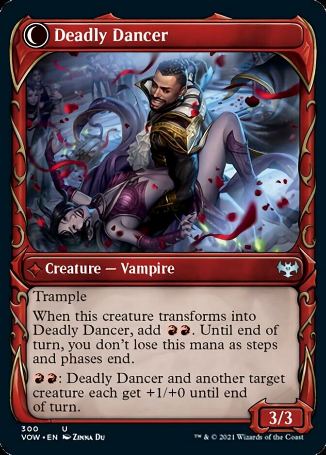 Alluring Suitor // Deadly Dancer (Showcase Fang Frame) [Innistrad: Crimson Vow] | Good Games Adelaide SA