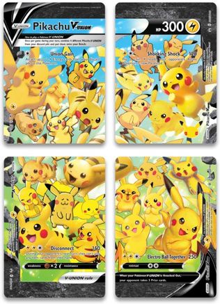Pikachu V-UNION (Set of 4) [Sword & Shield: Black Star Promos] | Good Games Adelaide SA