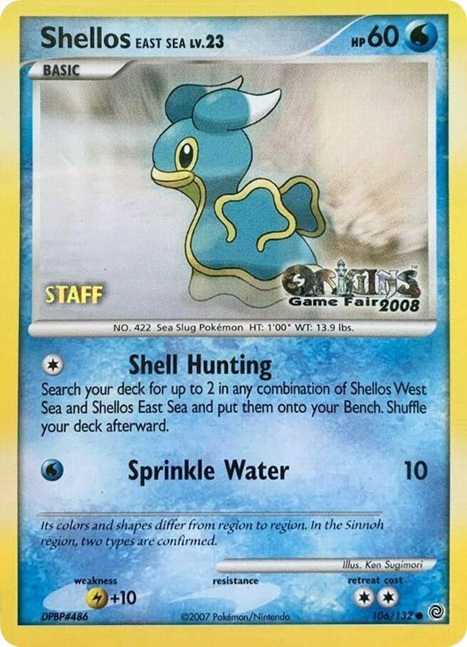 Shellos East Sea Origins Game Fair 2008 Staff 106/132 (Nintendo Promos)  | Good Games Adelaide SA