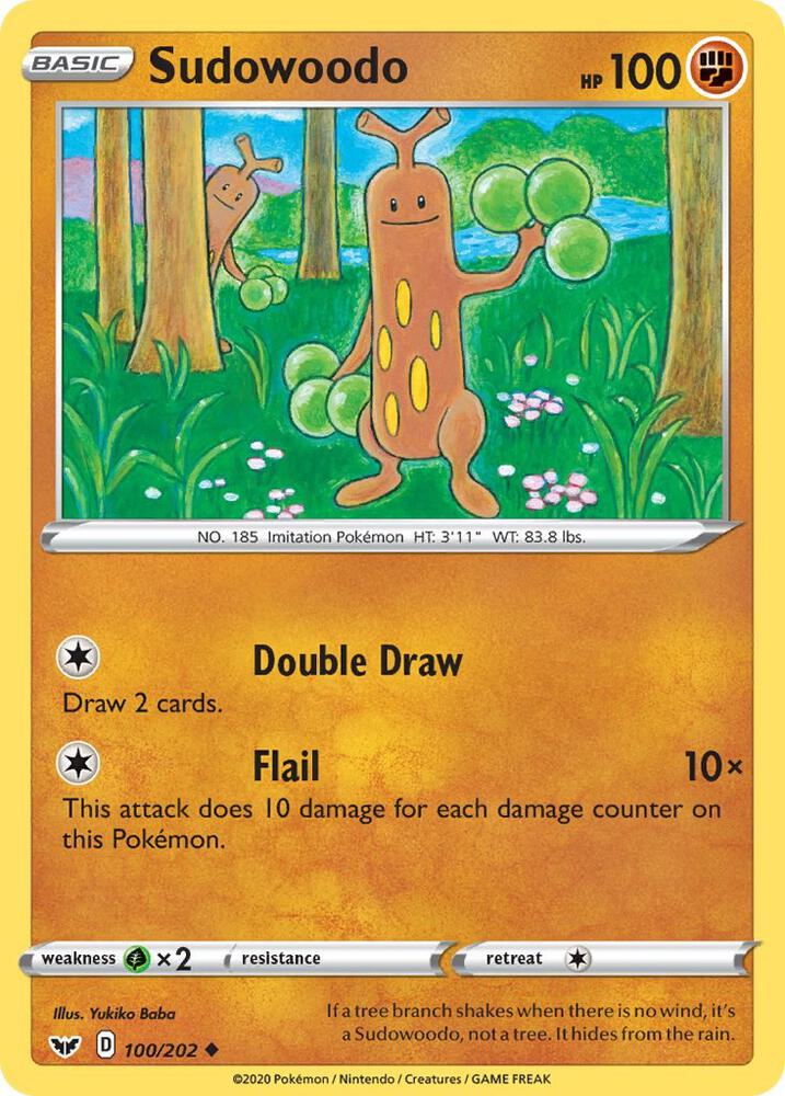 Sudowoodo 100/202 (SWSH01: Sword & Shield Base Set)  | Good Games Adelaide SA