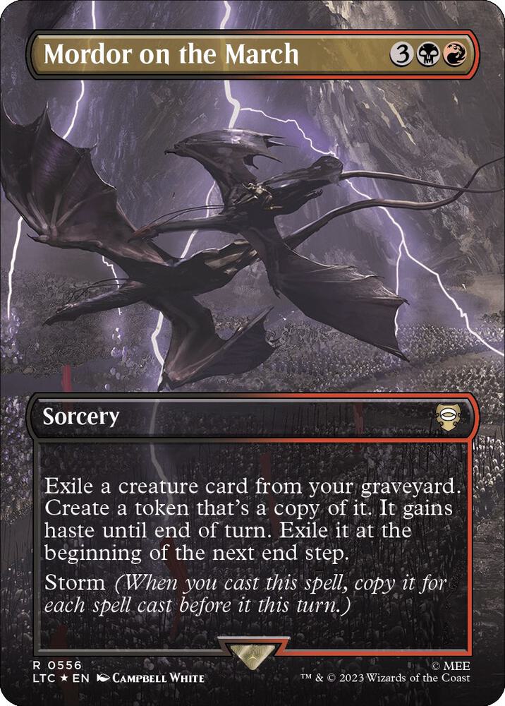 Mordor on the March 556 (Commander: The Lord of the Rings: Tales of Middle-earth)  - Borderless Surge Foil | Good Games Adelaide SA