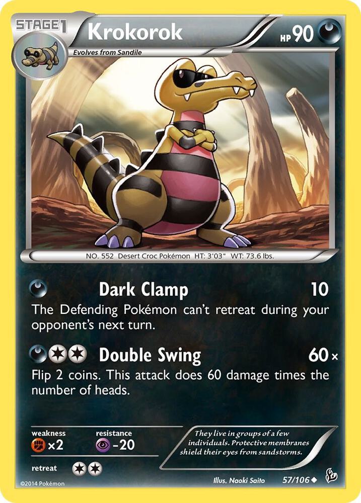 Krokorok 57/106 (XY - Flashfire)  | Good Games Adelaide SA