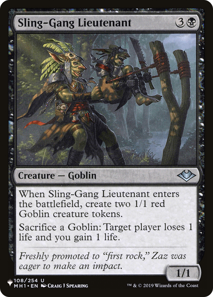 Sling-Gang Lieutenant [The List Reprints] | Good Games Adelaide SA