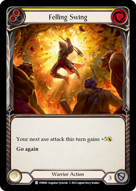 Felling Swing (Yellow) [DYN083] (Dynasty)  Rainbow Foil | Good Games Adelaide SA