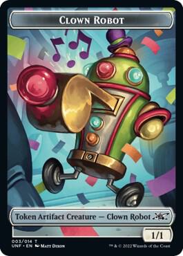 Clown Robot 003 Balloon Double sided Token  (Unfinity)  - Foil | Good Games Adelaide SA