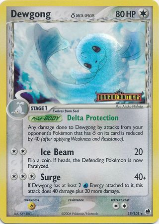 Dewgong (15/101) (Delta Species) (Stamped) [EX: Dragon Frontiers] | Good Games Adelaide SA