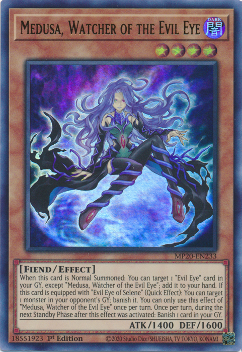 Medusa, Watcher of the Evil Eye [MP20-EN233] Ultra Rare | Good Games Adelaide SA