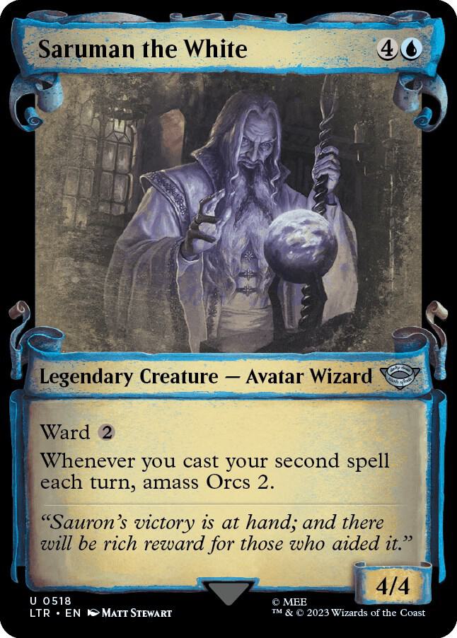 Saruman the White 518 (Universes Beyond: The Lord of the Rings: Tales of Middle-earth)  - Showcase Scroll | Good Games Adelaide SA