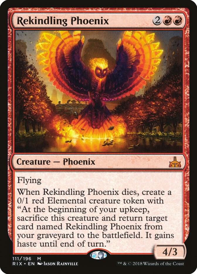 Rekindling Phoenix 111 (Rivals of Ixalan)  - Foil | Good Games Adelaide SA