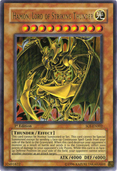 Hamon, Lord of Striking Thunder [SOI-EN002] Ultra Rare | Good Games Adelaide SA
