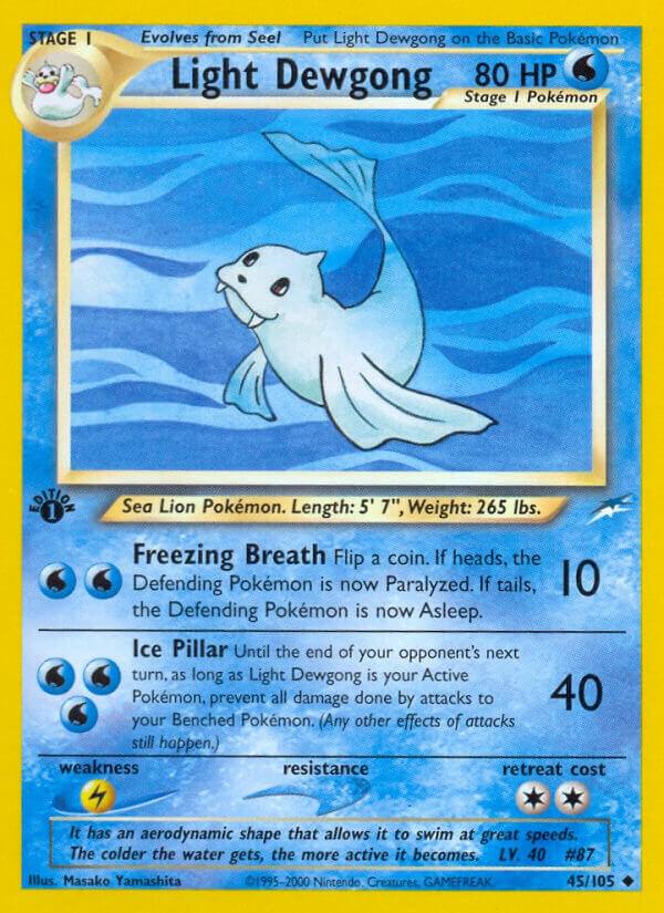 Light Dewgong 045/105 (Neo Destiny)  - 1st Edition | Good Games Adelaide SA