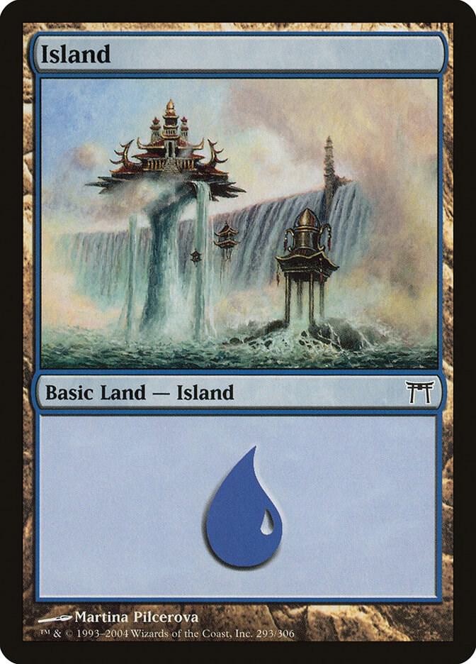 Island 293 293 (Champions of Kamigawa)  - Foil