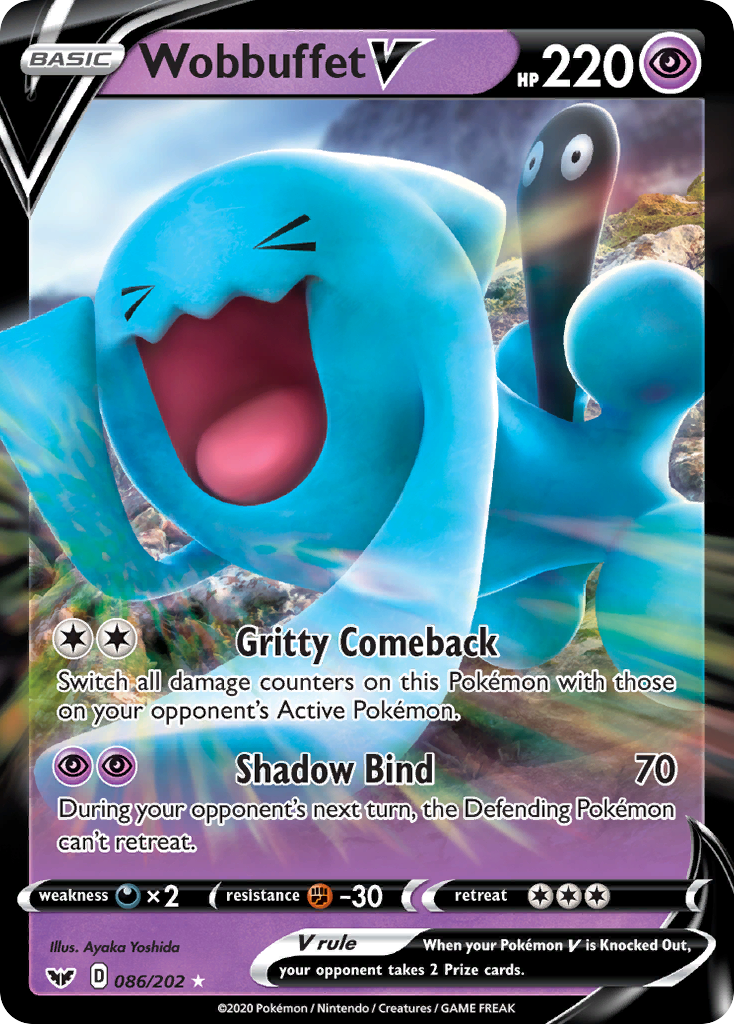 Wobbuffet V (086/202) [Sword & Shield: Base Set] | Good Games Adelaide SA