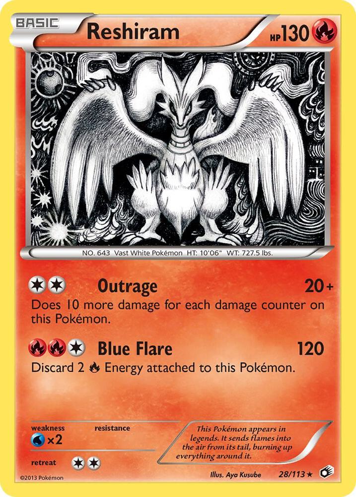 Reshiram 28/113 (Legendary Treasures)  - Holofoil | Good Games Adelaide SA